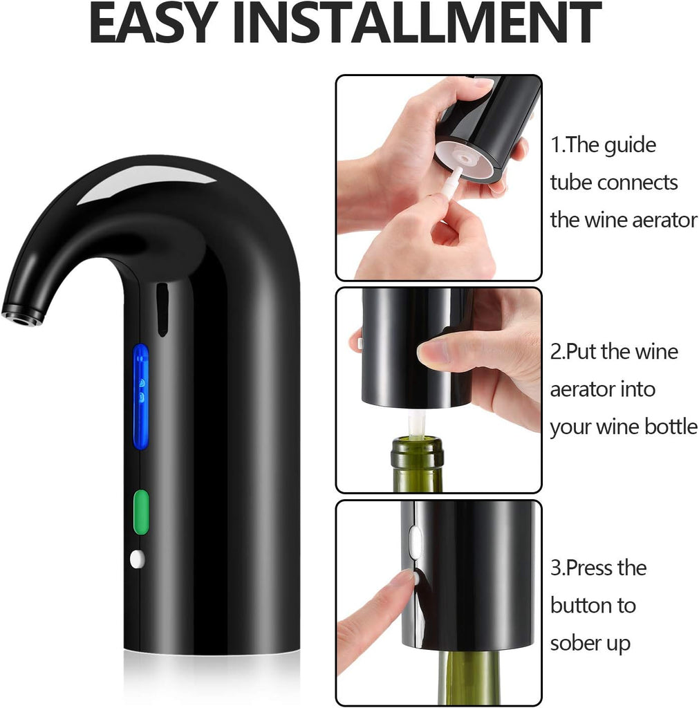Wine Aerator Electric Wine Decanter Best Sellers One Touch Red -White Wine Accessories Aeration Work with Wine Opener
