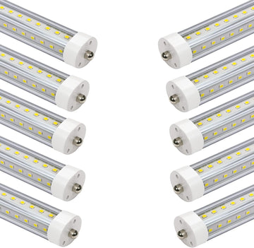 Single Pin T8 LED Tube Lights F48T12 HO Replacement 10-Pack