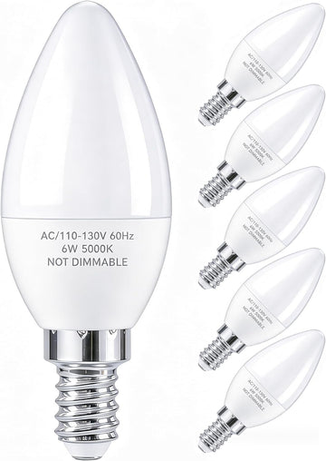 B11 E12 6W LED Candelabra Bulb 600lm 5000K