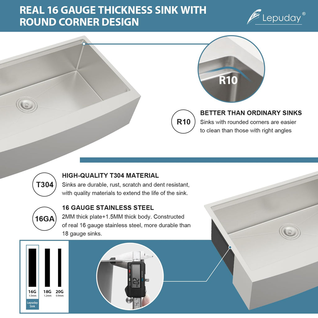 33 inch Farmhouse Kitchen Sink Stainless Steel Undermount