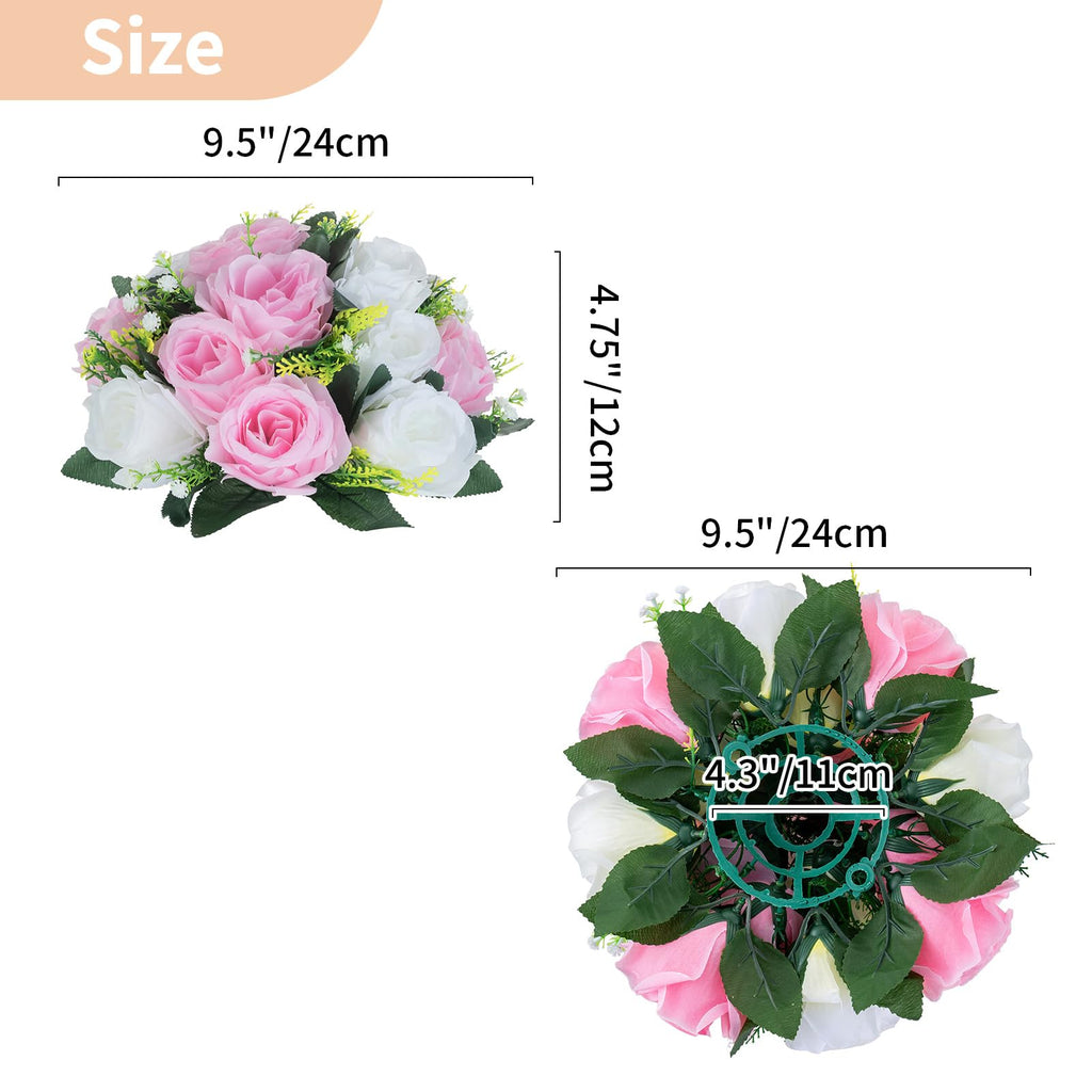 Pink & White Flower Balls: Artificial Rose Centerpieces for Tables