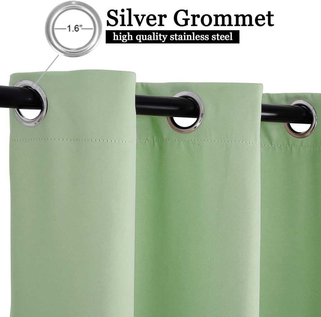 Outdoor Curtains Waterproof,Garden Blackout Thermal Insulated Sun Shades Privacy Curtain for Outside, Indoor Window