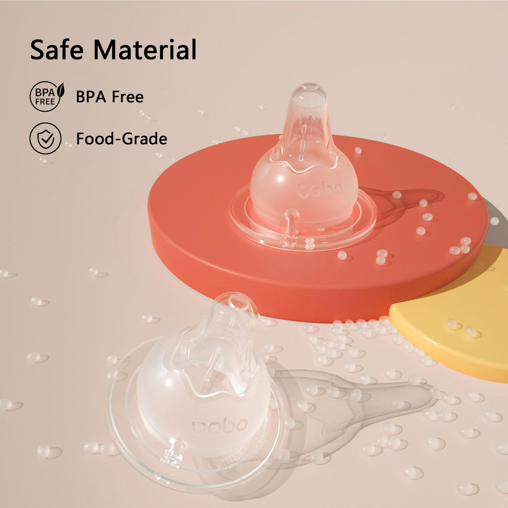 Natural Glass Baby Bottles, 5.4oz Multicolored 4‐Pack