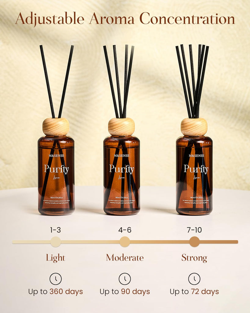 Reed Diffuser Set, Oud Wood, 6.3 oz Natural Essential Oil
