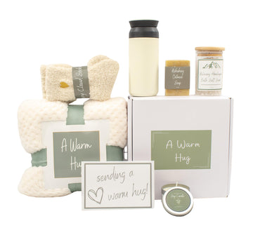 A Warm Hug Gift Box for Women - Cozy, Relaxing Self Care, Get Well, Sympathy, Thinking of You - Thoughtfully Curated