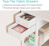 White Small Desk with Drawers - 40 Inch Computer Desk for Small Space Home Office