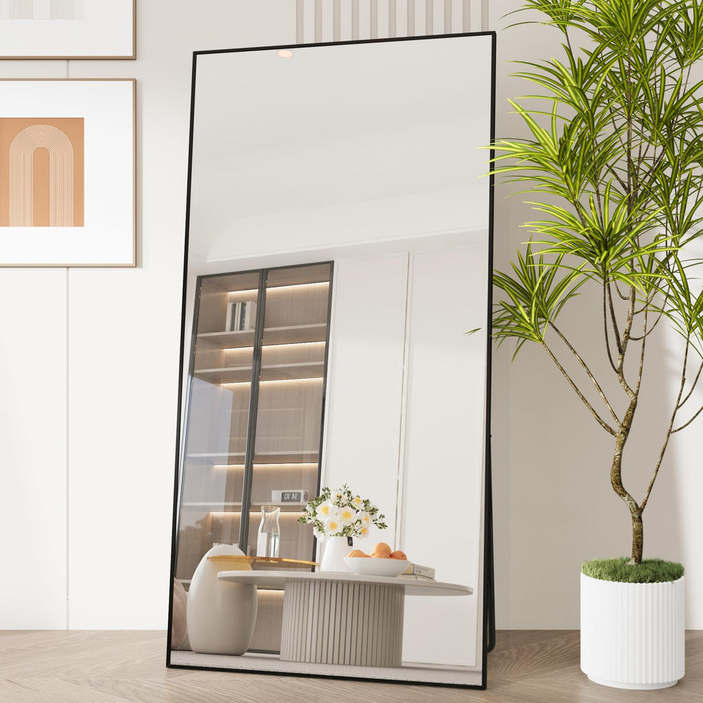 71"x32" Full Length Mirror, Black Floor Mirror