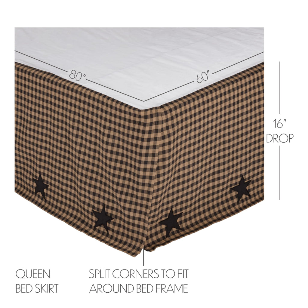 Black Check Star 8 Piece Quilt Set (1 Quilt, 2 Standard Shams, 2 Standard Pillowcase, 2 Euro Shams, 1 Bed