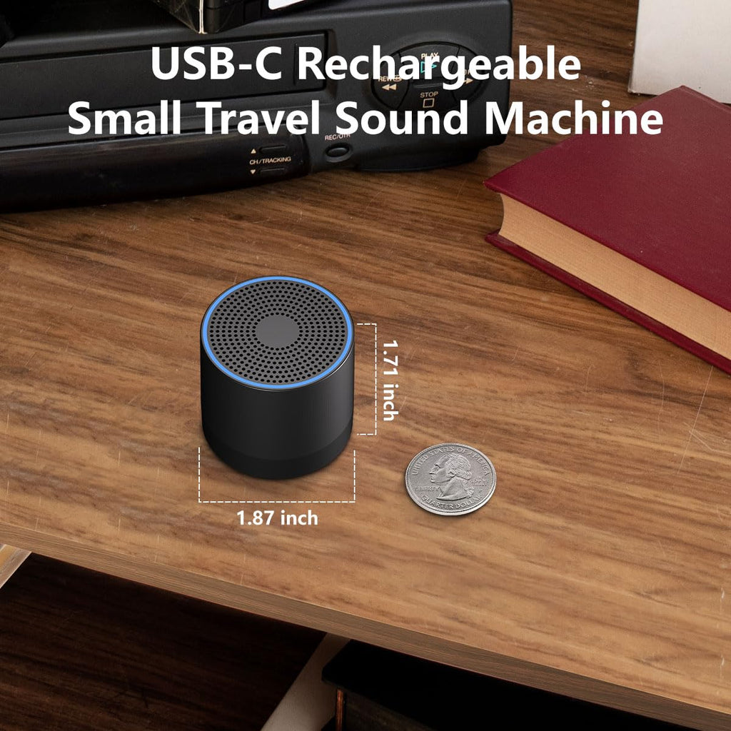 Portable Mini White Noise Machine Sound Machine with 30 Sounds for Newborn Kids Adults Rechargeable Sleep Brown Noise