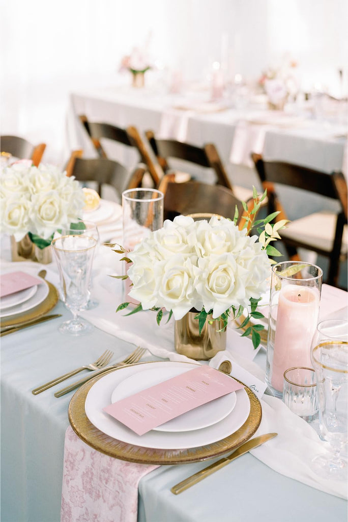 White Roses Artificial Flowers, 2 Bouquets 10PCS Real Touch Faux Roses with Stems for Wedding Party Home Table
