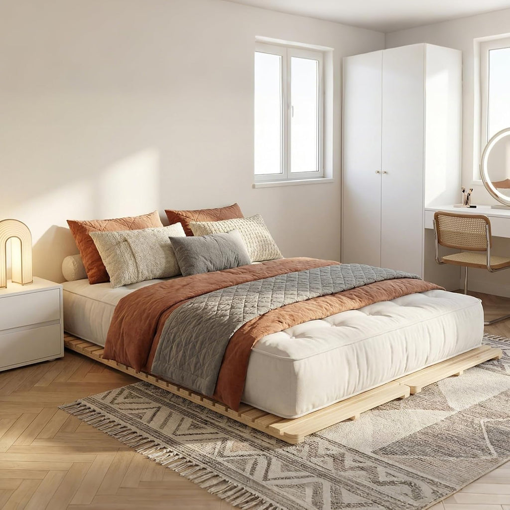 Floor Bed Frame, Foldable Tatami Bed Frame Futon Frame