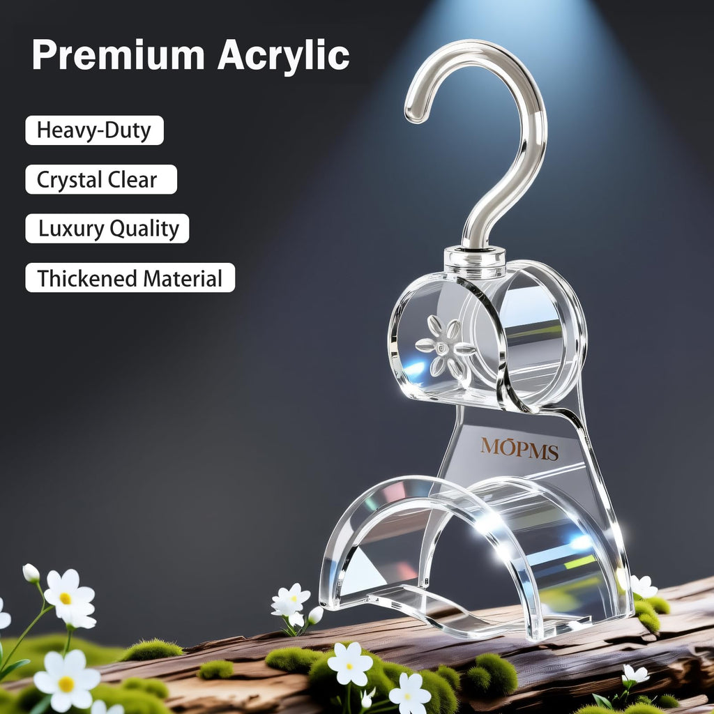 3 Pieces Clear Purse Hanger Closet, Durable Luxury Bag Hangers Hooks
