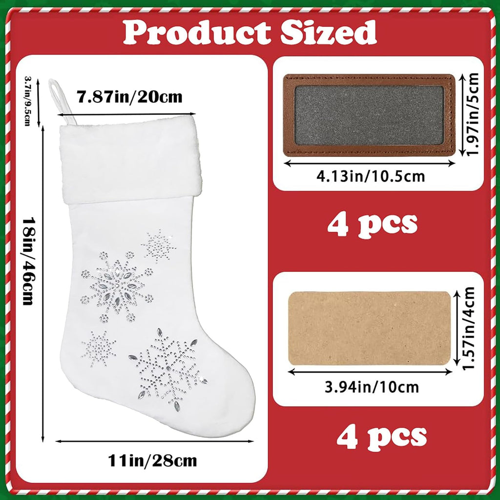 S Christmas Stockings Personalized Sparkle Stocking 18 Inches Stocking Xmas Holiday Party Family Decorations