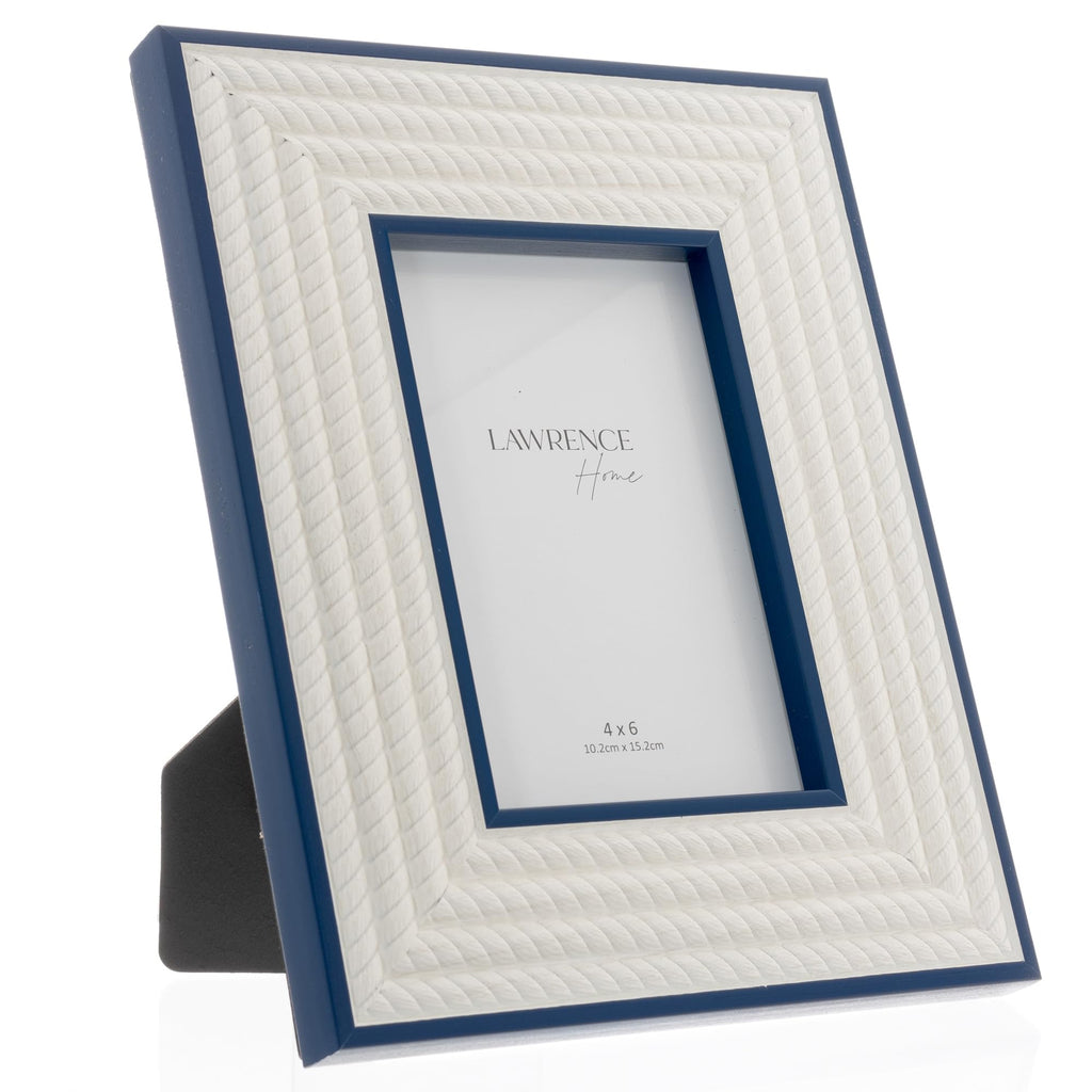 4x6 Breem Frame -Navy with White Rope