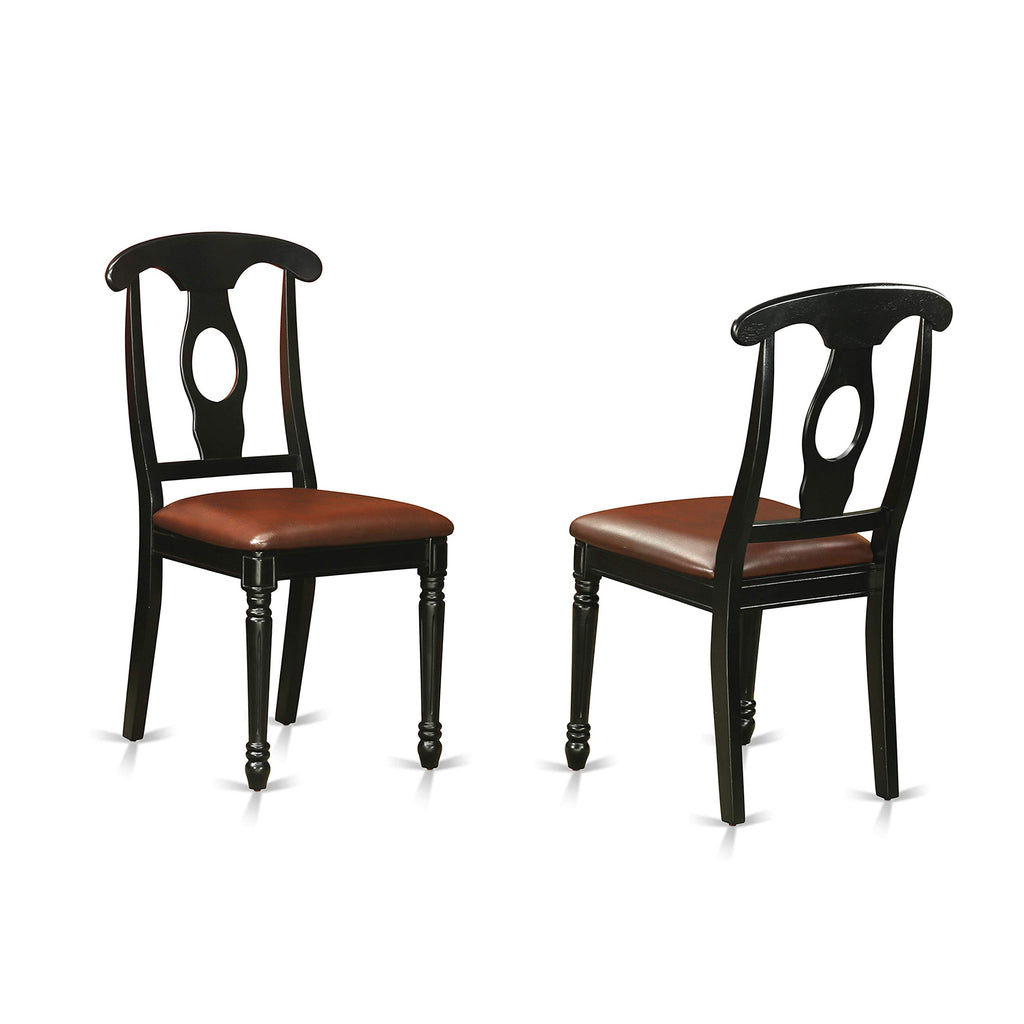 West Furniture 5 Piece Kitchen Table & Chairs Set Includes a Round Dining Room Table with Pedestal and 4
