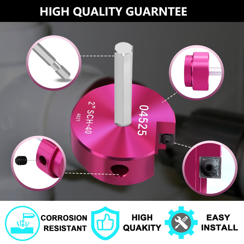 PVC Pipe Reamer 1-1/2", 2", 3", PVC Fitting Saver Socket Saver for Plumbing