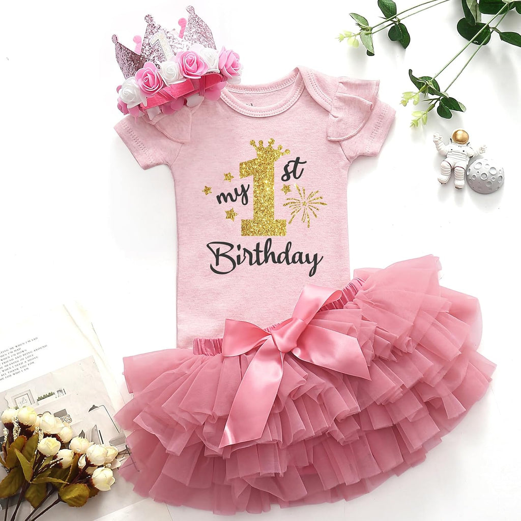 1st Birthday Outfit Girl Babies First Birthday Outfit Sweet Girls Dress 1 Year Old