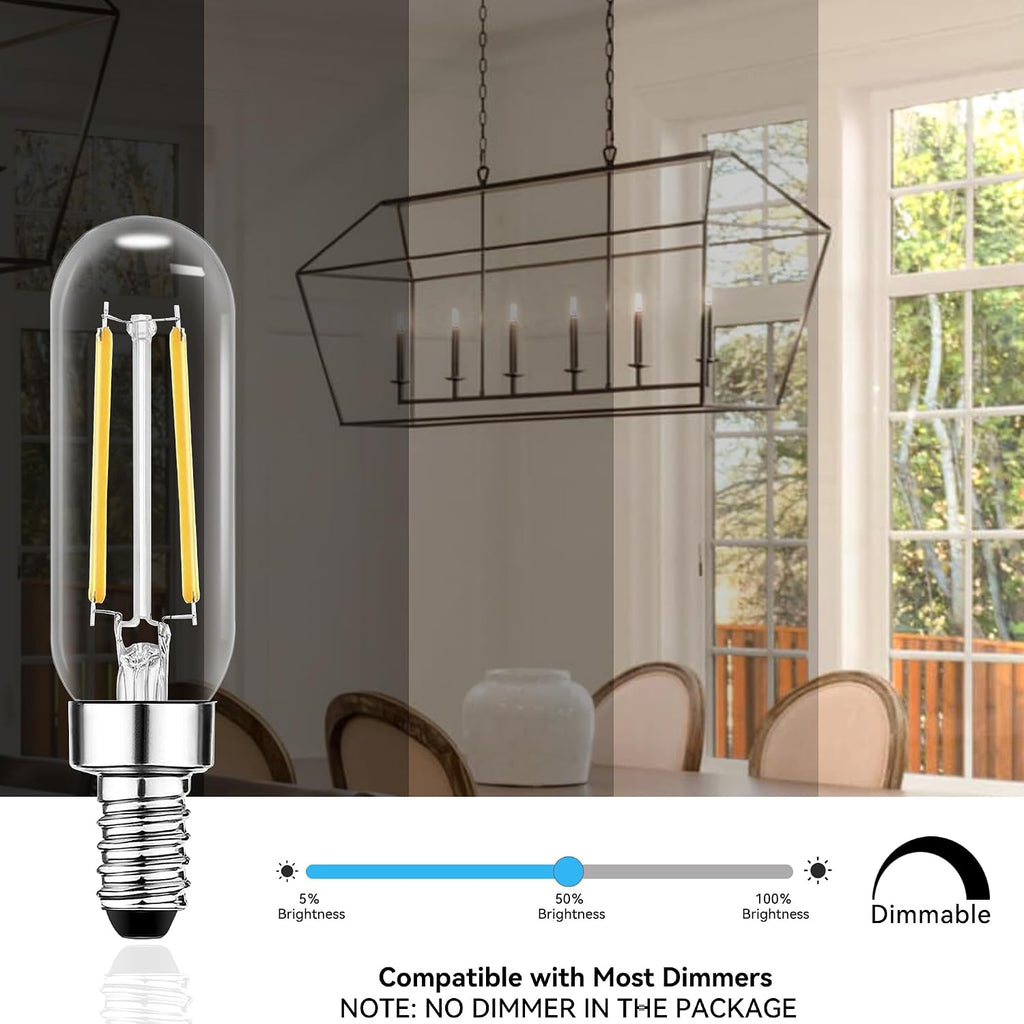 E12 Candelabra LED Bulb, 60W Equivalent Dimmable 2700K Soft Warm White