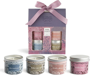 Scented Candles for Women, Aromatherapy Candles with Natural Soy Wax - Set of 4