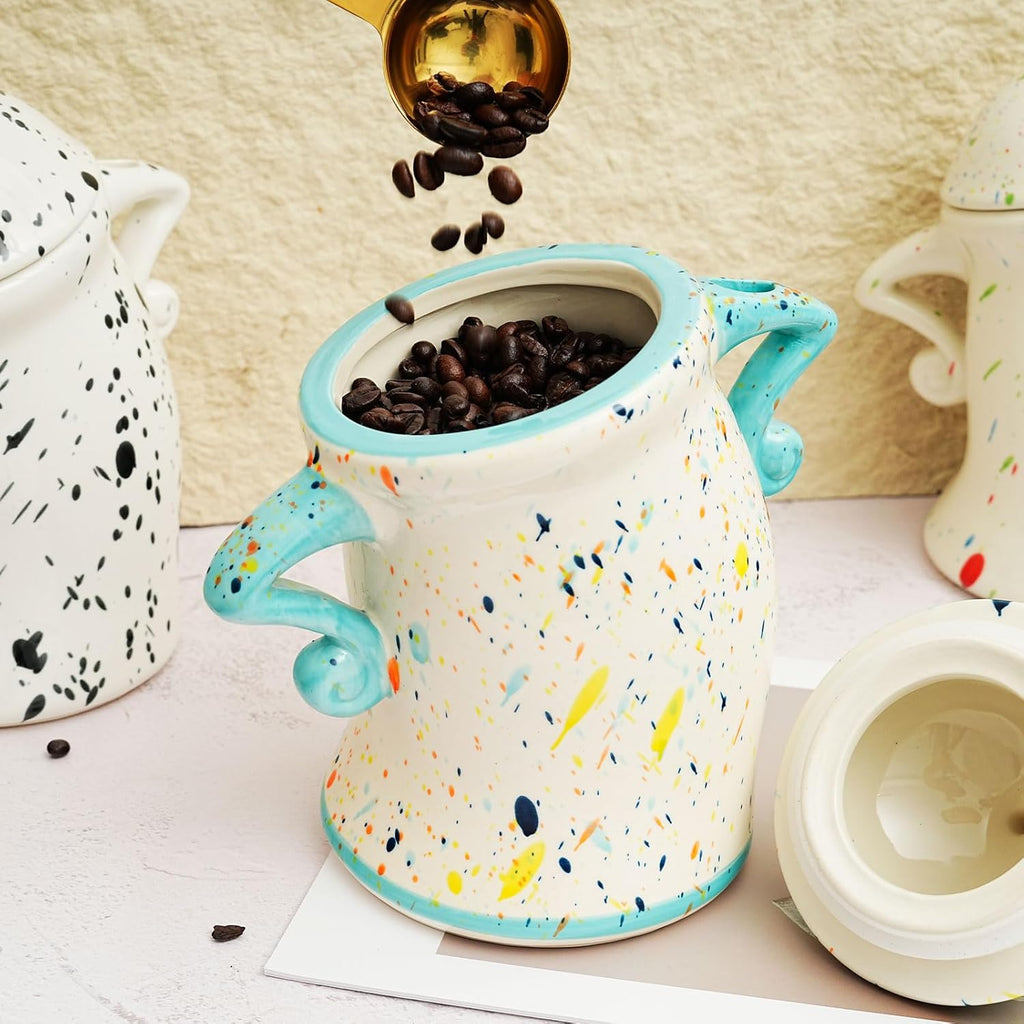 Canister with Attitude - 1.2L Airtight Sassy Canister, Ceramic Storage Canister with Lid, Sugar, Flour, Coffee