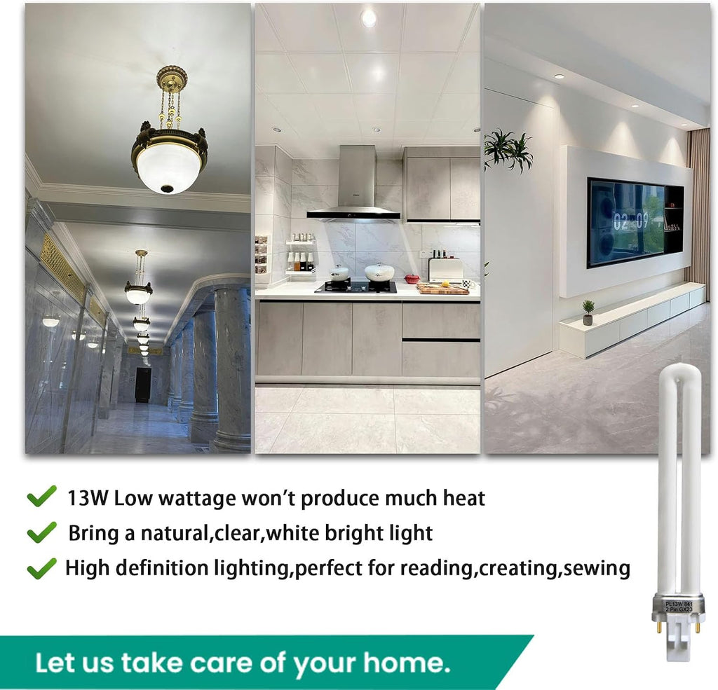 PL-13W GX23 4100K,PLS13W41 Fluorescent Bulb, 6 Pack
