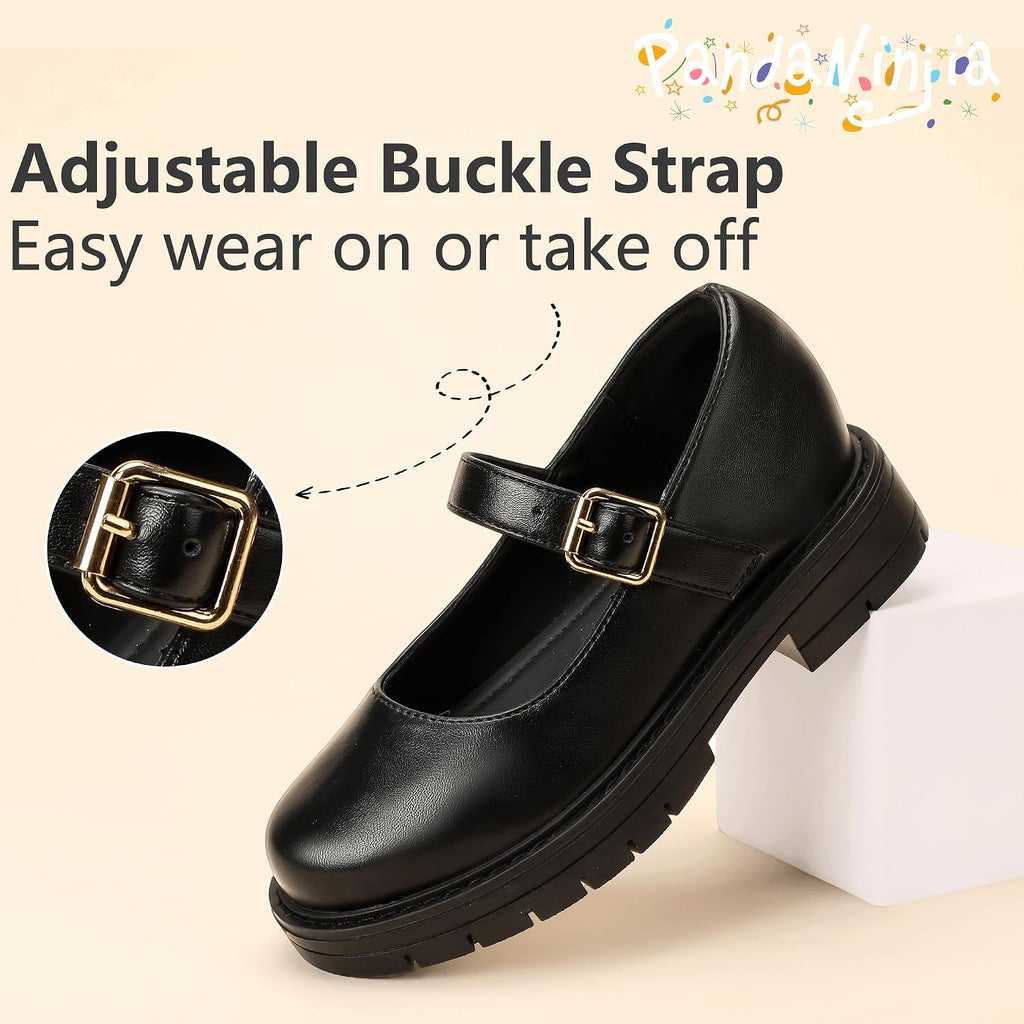 Girls Mary Jane Dress Shoes School Uniform Platform Flats