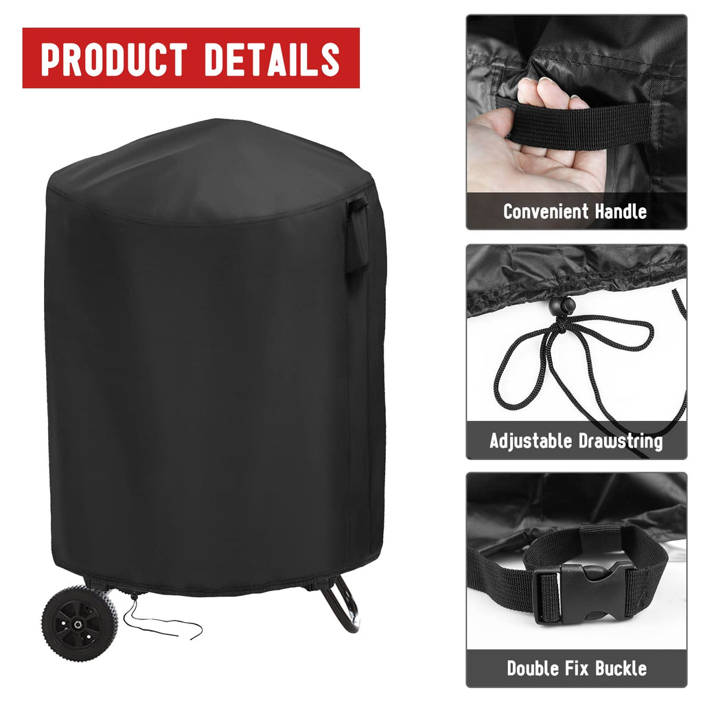 Fire Pit Cover Tall for Outdoor 28 Inch Round Fireplace with Wheels