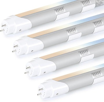 4FT T8 LED Tube Light, Type A+B, 5 Power(12W-22W) & 5 Colors(3500K-6500K) All in 1,Plug and Play or Ballast Bypass