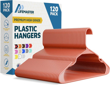 Plastic Clothes Hangers - Heavy Duty Hanger Set, for Organizing Clothes, Dresses, and Coat, Holds Up to 5 lbs