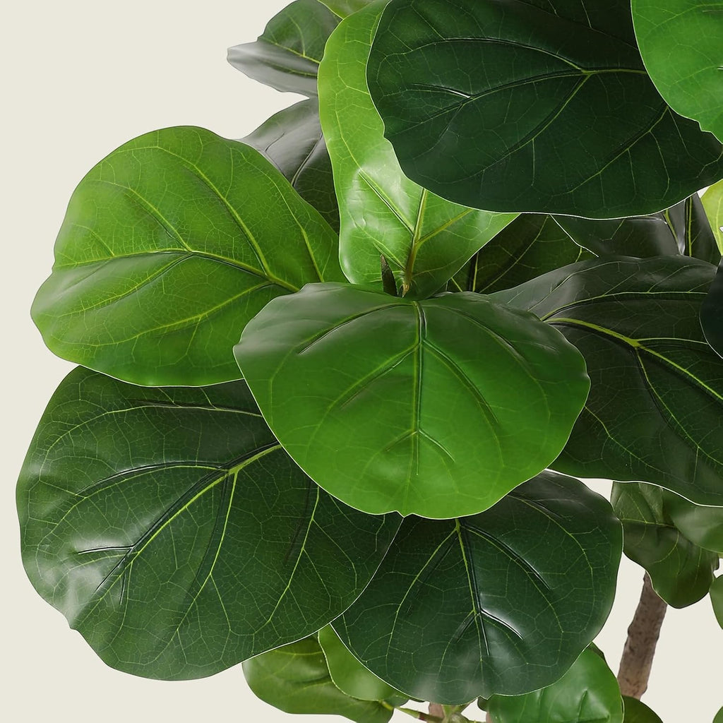 5ft Artificial Fiddle Leaf Fig Tree with White Planter