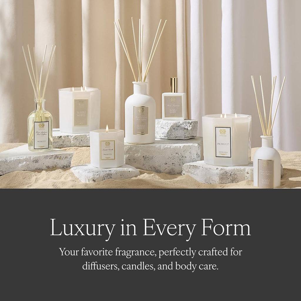 Nickel Home Ambiance Gift Set - Luxury Scented Candle (9 oz), Reed Diffuser (8.4 fl oz) & Nickel-Plated Tray - Home - Set of 3