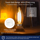 40W Equivalent LED Chandelier Light Bulbs, Dimmable Amber LED B11 E12 Candelabra Base Bulbs, 2200K Warm White, 330LM