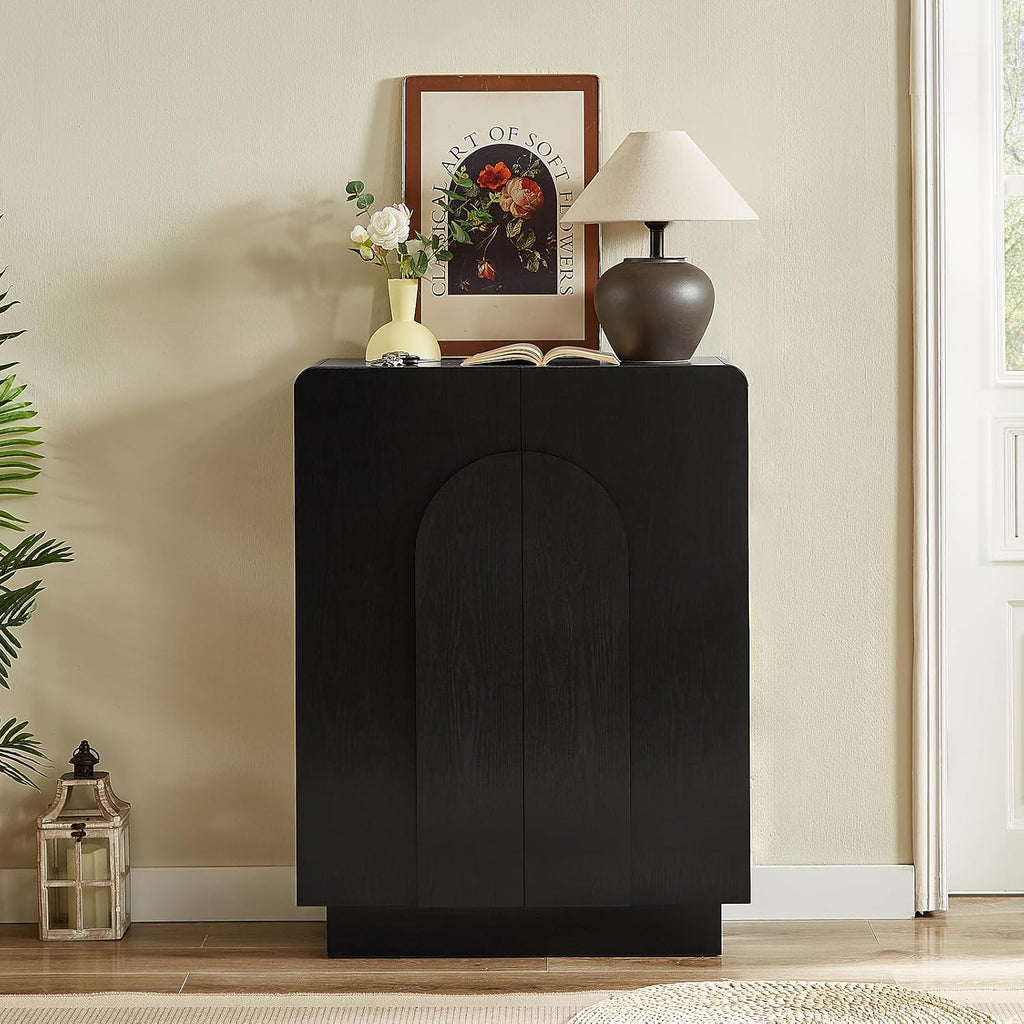 Shoe Storage Cabinet with Doors, Large Shoe Cabinet Storage , Wooden 6 Tier Shoe Organizer Cabinets with Adjustable