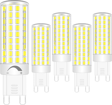 G9 T4 Dimmable LED Bulb 7W 120V Cool White 6000K 5-Pack