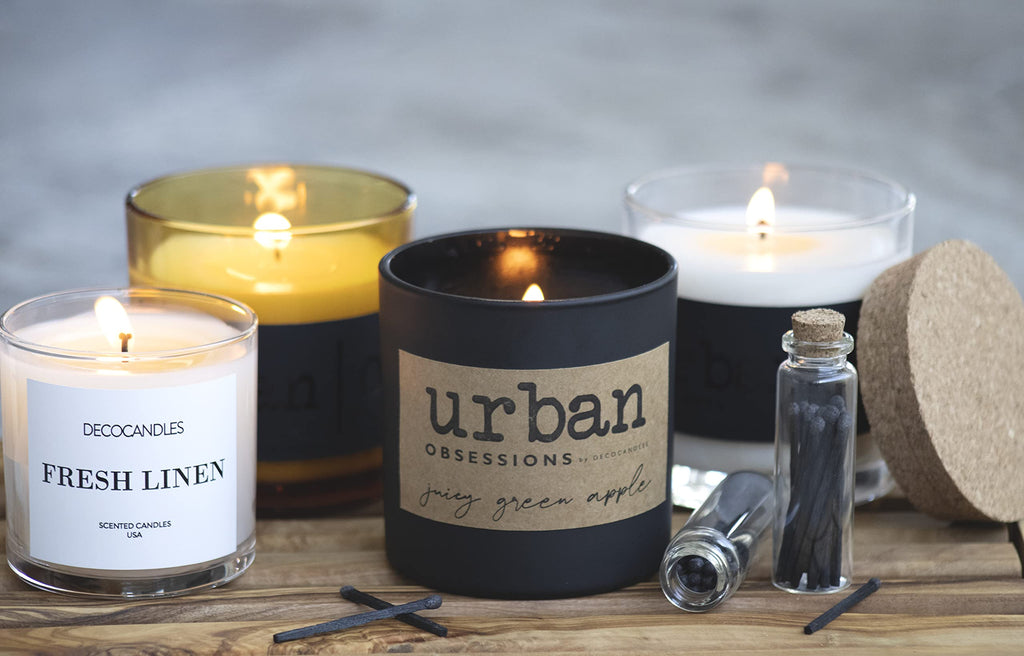 Urban Concepts by - Highly Scented Soy Candle - Long Lasting - Hand Poured in USA (9 Oz. Cork, Ocean Breeze)