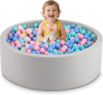 35.4" x 11.8" Foam Ball Pit for Toddlers, Baby Round Balls Pool for Babies 1-3, Kids Play Ball Pits for Boys