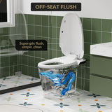 Smart Toilet with Auto-Flush & Heated Seat - Foot Sensor, Nightlight, Modern One-Piece Design
