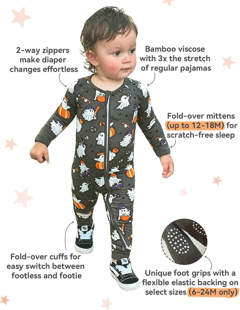 Bamboo Viscose Baby Footie Pajama, Zipper Sleeper Boys Girls