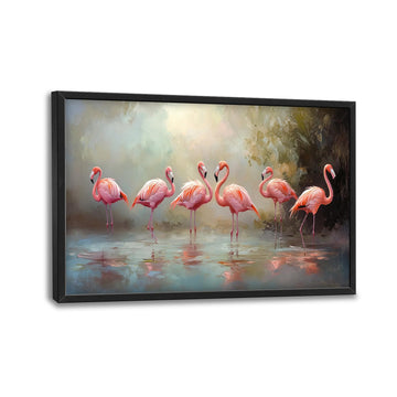 Large Pink Flamingo Pictures Wall Art 36''x24''
