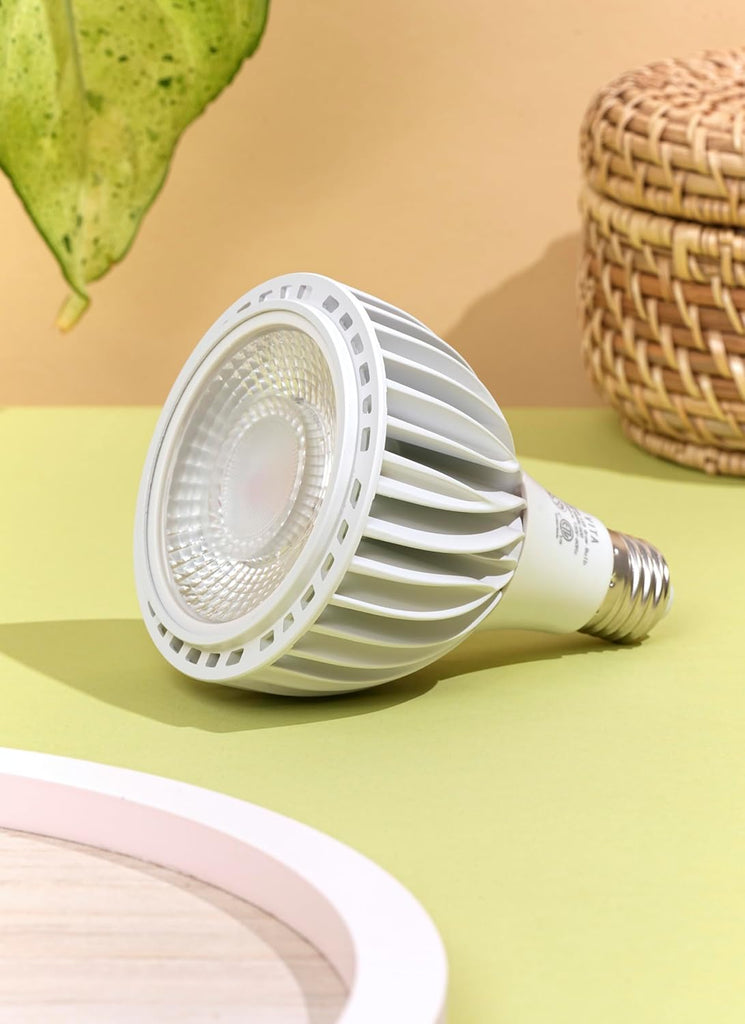 Vita LED Grow Light Bulb, E26 PAR30 Full Spectrum, Dimmable, White
