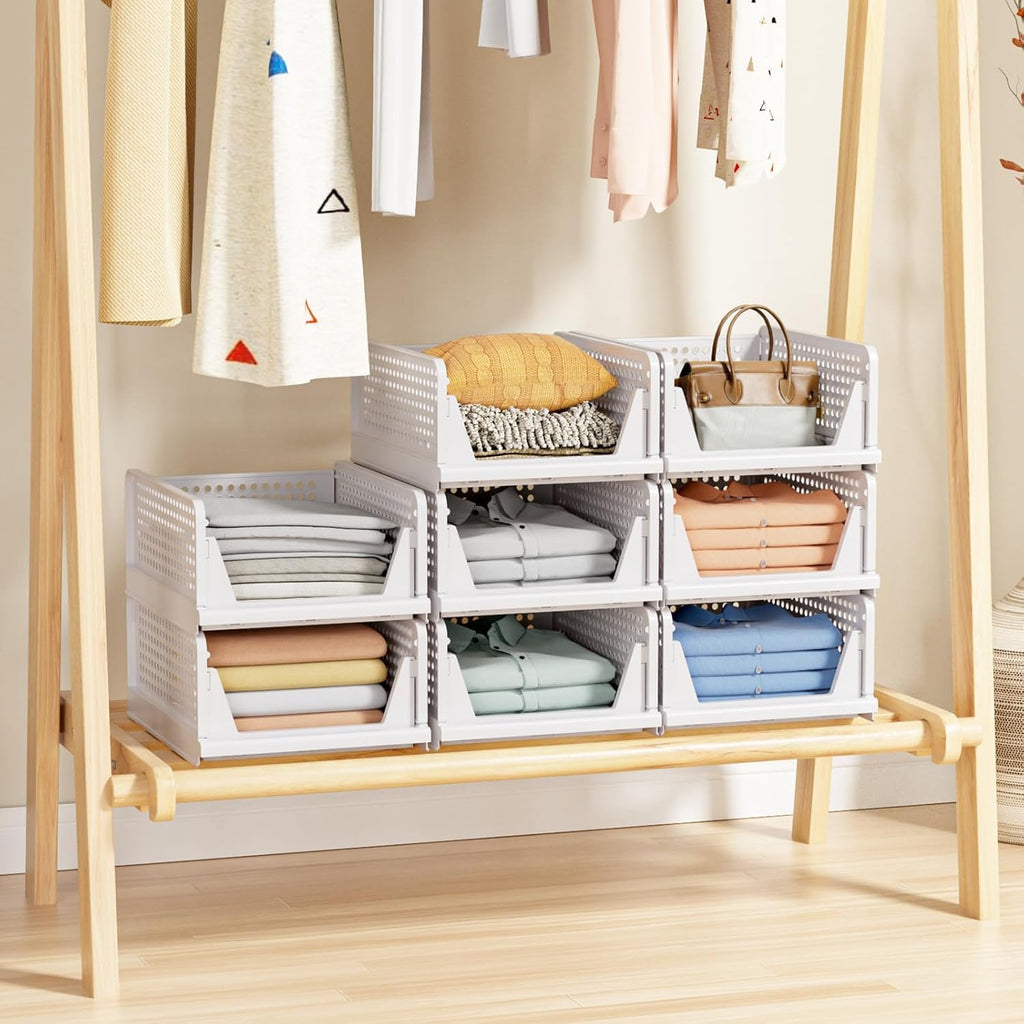 8 Pack Stackable Basket - Stackable Storage Bins
