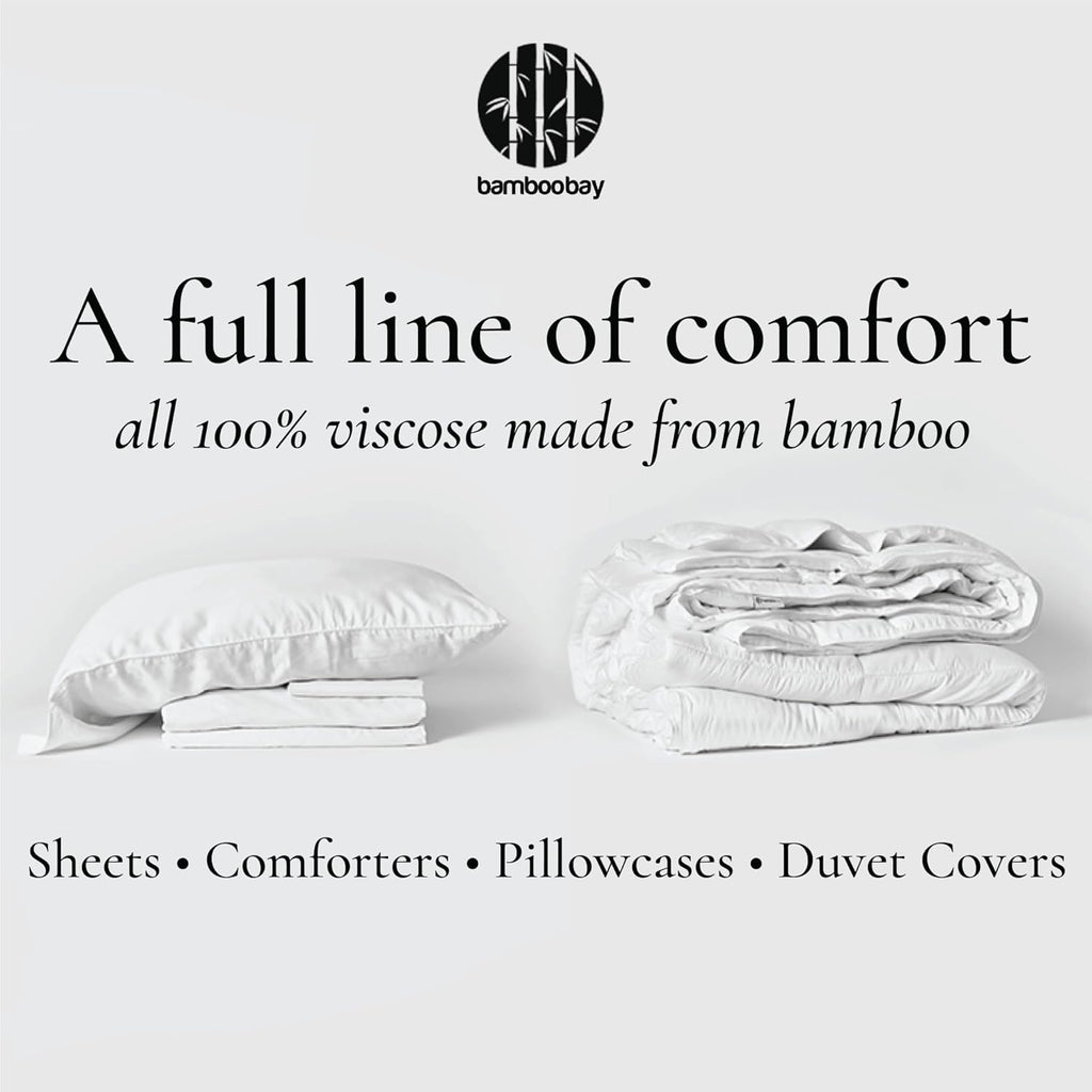 All Season King Comforter, 100% Viscose Made from Bamboo, Soft Quilted Down Alternative Duvet Insert