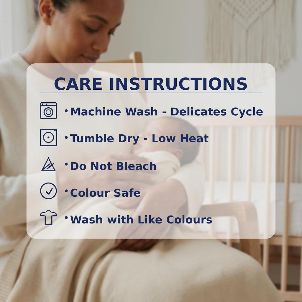 The Classic Blanket - 100% Organic Cotton Baby Blanket, American Made, 30x40in - Bassinet, Crib, Stroller - Gift