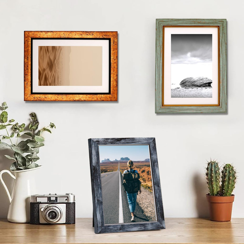 5x7 Picture Frame Set of 5 with Tempered Glass, Multicolor