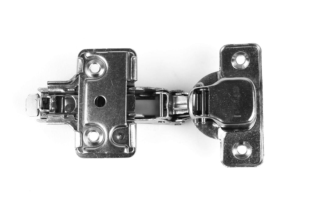 (20 Pieces) Half Overlay Soft Close Frameless Hinges, 110 Degree 6-Ways 3-Cam Adjustment Concealed Kitchen Cabinet
