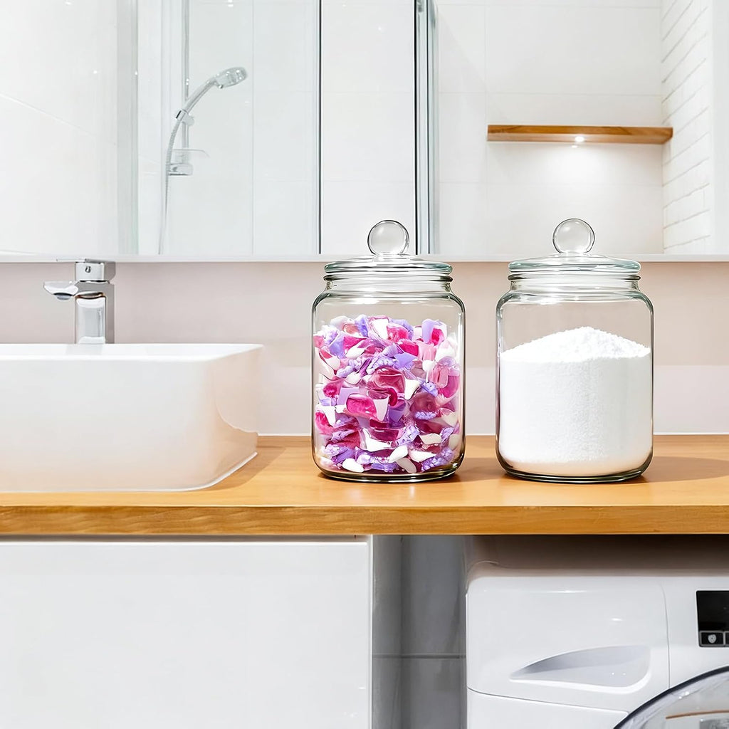 0.5 Gallon Candy Jar with Airtight Lid, Wide Mouth Cookie Jar