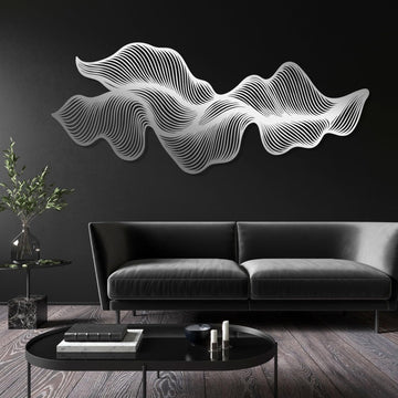 Modern Abstract Metal Wall Decor, Flowing Lines Metal Wall Art, Modern Luxury Wall Hanging, Modern Abstract Wall Art