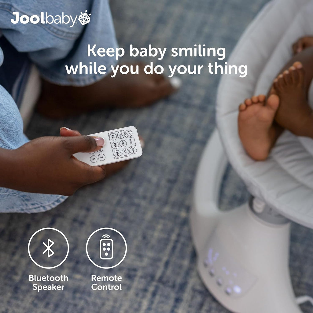 Nova Baby Swing for Infants - Bluetooth Music, Remote (Oatmeal)