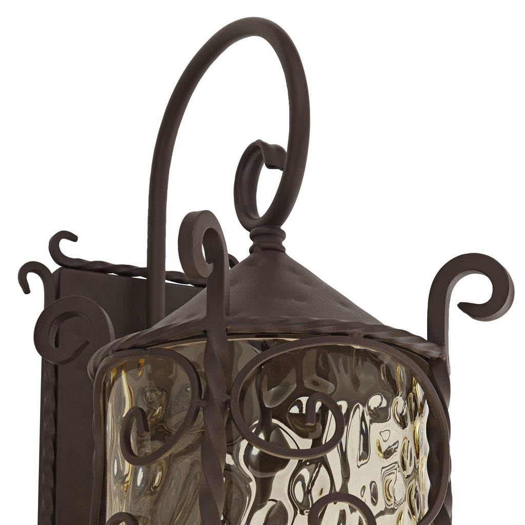 Casa Seville 23 3/4" High Iron Scroll Traditional Rustic Outdoor Wall Light
