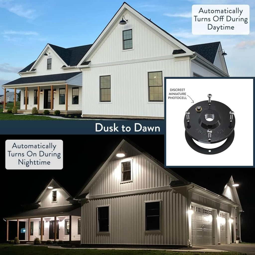 Dusk to Dawn | Gardena Barn Light | Outdoor Wall Mounted | 16" Dome | 23" Gooseneck | Farmhouse Light Made in America